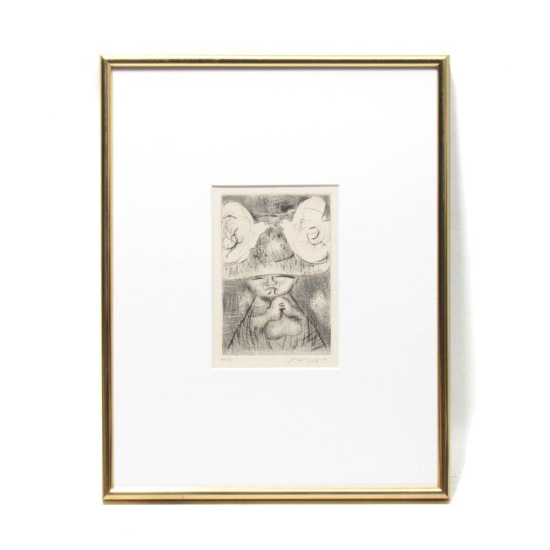 [Galería de imágenes GINZA] Impresión en cobre de Kazu Wakita, pájaro, edición limitada 35, autógrafo, persona de mérito cultural, tamaño razonable R13G0H8J9K7Y7B, cuadro, pintura al óleo, retrato