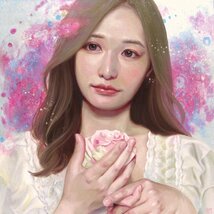 【GINZA絵画館】西脇　恵　油絵「紡ぎのしらべ」２０２０年作・女性像・手ごろなサイズ　S91Z6X5C5D8F8I_画像2