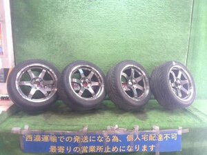 R32 スカイライン 255/40R17 年式（4512） エア抜け2本 レイズ ボルクレーシング TE37 SL 17×9J PCD114.3 5H オフセット+22 佐川急便4個口