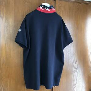 ★ MONCLER モンクレール 8A70510 84556 ネイビー 襟裏 ロゴ プリント 半袖 ポロシャツ XXXL ３XL ★ の画像2