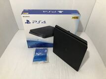 SONY PS4 本体 CUH-2100A ブラック 薄型 箱付き【HDD500GB】FW10.01 動作良好 プレイステーション4 PlayStation4 黒 ソニー_画像1