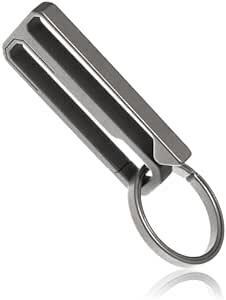 [Tkhits] Клипт карабинер титановый карабинер [пружина -все -titanium] Клаповой с ключом с кольцом серого колокола