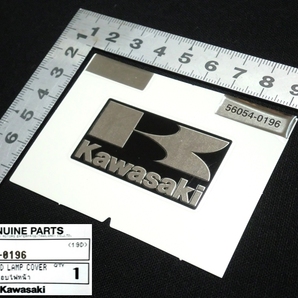 □56054-0196 Ｋマーク ステッカー 銀字黒地☆1/カワサキ純正新品 Z400FX/Z400GP/GPZ400/Z750GP/GPZ750/ゼファー/セロー/Z1/Z2の画像1