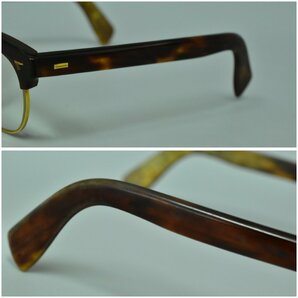 (2-2028)鼈甲眼鏡 めがね K18 刻印あり べっ甲 フレーム 総重量 42.6g【緑和堂】の画像7