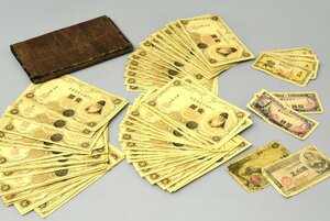 (5-4438) Приблизительно 100 баллов Один-Yen Bills Ichinou-Yujuku Yama Takeuchi и другие 8 штук 5 5-й уплаты счетов по оплате старого банкнота старого банка [Midoriwado]