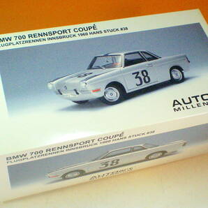 AUTOart 1/18 BMW 700 Rennsport Coup #38 1960 レーンシュポルト クーペ オートアート Aa ゆうパック80サイズ送料着払いの画像10