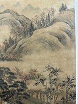 ■観心・時代旧蔵■C4436中国古書画 郎世寧絵庭院秋濃図 絹本 掛け軸 立軸 水墨中国画巻物 書画 巻き物 肉筆保証品_画像8