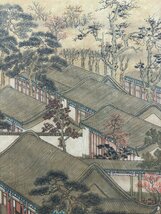 ■観心・時代旧蔵■C4436中国古書画 郎世寧絵庭院秋濃図 絹本 掛け軸 立軸 水墨中国画巻物 書画 巻き物 肉筆保証品_画像7