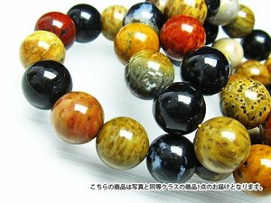 誠安◆極品天然AAA木化石ブレスレット 15mm [T798-4]