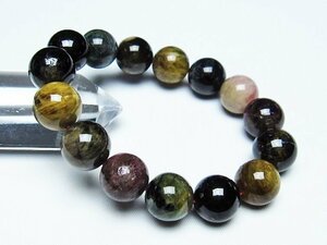 . cheap * natural stone top class goods Mix color tourmaline bracele 13mm [T75-7246]