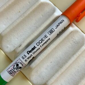 新品未使用 デッドストック Pentel ぺんてる DQE1E ディズニー クマのプーさん ゴムデール シャープペンシル 0.5㎜ ホワイト×オレンジの画像4