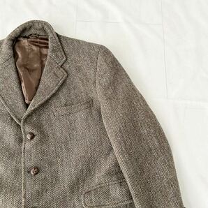 80s ハリスツイード ヘリンボーン ウール テーラードジャケット （ ビンテージ 80年代 Harris Tweed スーツ アイビー jacket USA製 70s 90sの画像2