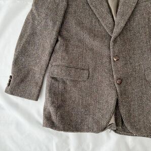 ビンテージ ハリスツイード USA製 ヘリンボーン ウール テーラードジャケット 70s 80s （ ビンテージ Harris Tweed スーツ アイビー HBTの画像3