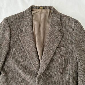 ビンテージ ハリスツイード USA製 ヘリンボーン ウール テーラードジャケット 70s 80s （ ビンテージ Harris Tweed スーツ アイビー HBTの画像4