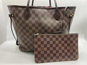 ■大人気【LOUIS VUITTON ルイヴィトン ダミエ・エベヌ ネヴァーフル MM ポーチ付き トートバッグ】SH-18248