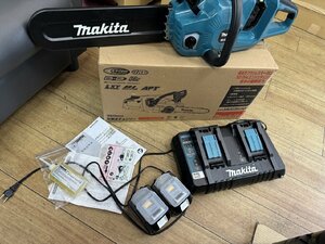 〓 【makita マキタ 充電式チェーンソー MUC353D 急速充電器 DC18RD バッテリー BL1860B 2個セット 箱付き 電動工具】HO9582