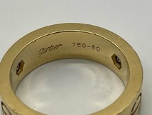 ∞大人気【カルティエ Cartier 3Pダイヤ ラブリング 750 レディース ハーフダイヤ 50号 日本サイズ約10号 重量約8.6g 指輪】HM777_画像7