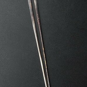 JK425 時代金工 銀箸・銀香箸 一膳 全長14.4cm 重15g・銀箸子の画像8