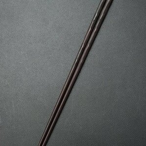 JK095 【米津弘安 作】鉄製 豆形鉄香箸 一膳 全長18cm 重15g 共箱附・豆形香箸・火箸 茶道具の画像10