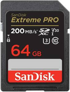 【 サンディスク 正規品 】 SanDisk SDカード 64GB SDXC Class10 UHS-I V30 読取最大200M