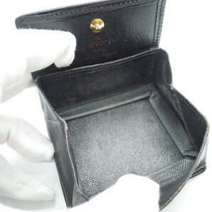 LOUIS VUITTON ルイヴィトン コインケース ブラック 財布 使用感御座います 7.1cm×8.2cmの画像3
