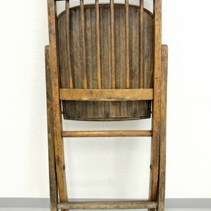 【セール4/27完全閉店】アンティーク 家具 フォールディングチェア 1920年頃 イギリス 英国 輸入家具 椅子 シャビー ビンテージ 346Aの画像4