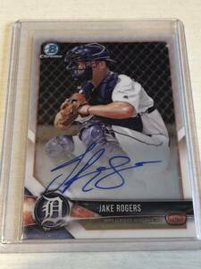 2018 Topps Bowman Chrome Jake Rogers Auto 