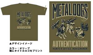 【送料無料／新品】メタルドッグス わんダフルTシャツ M オリーブ / METAL DOGS 戦闘犬 武装犬 サングラス犬 柴犬 ドーベルマン ブルドッグ