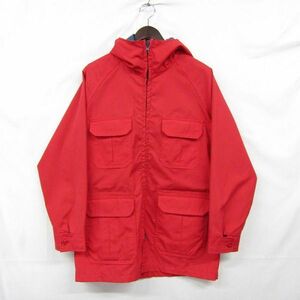 70s サイズ S 程度 Woolrich マウンテン パーカー ジャケット ナイロン コットン レッド ウール リッチ 古着 ビンテージ 4A0506