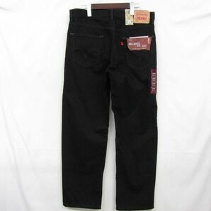 サイズ W34 L30 Levi's 550 ブラック デニム パンツ ジーンズ RELAXED FIT リーバイス タグ付き未使用 古着 ビンテージ 4A1508の画像2