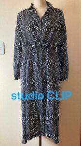 [美品]studio CLIP ワンピース　シャツワンピ　長袖　羽織　シャツ　薄手