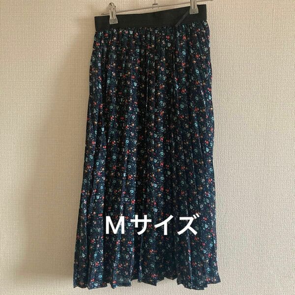 【美品】ペルソデア　花柄　スカート　プリーツ ロングスカート