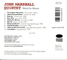 2010年 ジャズCD! John Marshall Quintet / Waltz For Worms トランペット JAZZ ハードバップ Sonny Rollins Clifford Jordan クインテット_画像2