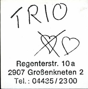 81年 ドイツ盤LP！Trio / S.T.【Mercury / 6435 138】トリオ Klaus Voormann クラウス・フォアマン プロデュース ニューウェーヴ ミニマル