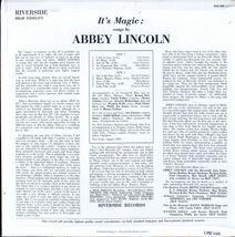 USプレスLP！シュリンク付 Abbey Lincoln / It's Magic【Original Jazz Classics OJC-205】アビー・リンカーン Sahib Shihab Kenny Dorham_画像3