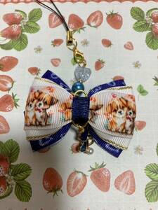  pretty *. dog * Corgi * Mix dog *.. Chan * dog * ribbon strap * key holder * Heart charm *. walk bag 