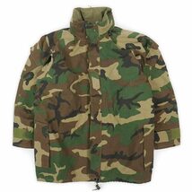 テストサンプル 米軍実物 デッドストック AIR CREW PARKA エアクルーパーカ アラミド 迷彩 珍品 (-1710) ウッドランドカモ柄 L-R_画像1