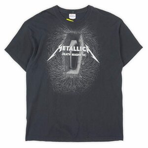 メタリカ METALLICA 00s Y2K バンドTシャツ ロックT DEATH MAGNETIC 旧タグ Hanes ビンテージ 古着 (-1762) ブラック/黒 XL