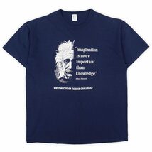 アインシュタイン Einstein 00s 2000年代 プリントTシャツ USA RUSSELL ラッセル アメリカ 古着 (-1784) ネイビー / 紺 XL_画像1