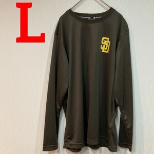 MLB サンディエゴ パドレス メッシュ ロングTシャツ　Mサイズ ダルビッシュ 松井裕樹 大谷翔平 ライバル球団 スウェット L