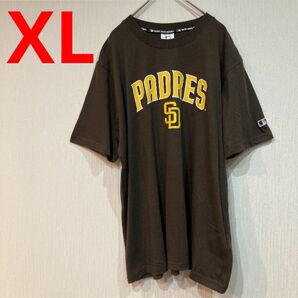 MLB サンディエゴ パドレス ロゴ Tシャツ　XL ダルビッシュ有 松井裕樹 大谷翔平 ライバル球団 ブラウン LLサイズ