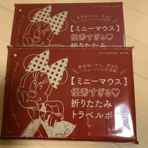 ゼクシィ 5月号 付録 ミニーマウス 折りたたみトラベルポーチ　２個セット