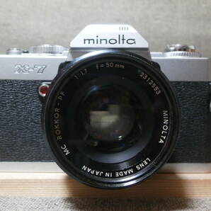 minolta X-7 MC ROKKOR-PF 1:1.7 f=50mm レンズ付き 動作確認済みの画像1