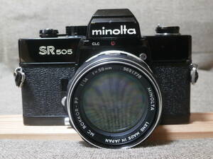 minolta SR 505 MC ROKKOR-PF 1:1.4 f=58mm レンズ付き　動作確認済み