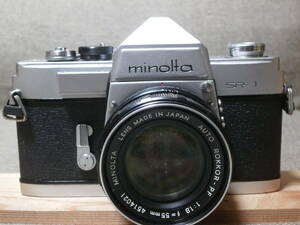 minolta SR-1 AUTO ROKKOR-PF 1:1.8 f=55mm レンズ付き　動作確認済み