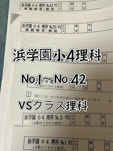 浜学園　小4 理科 VS クラス復習テスト