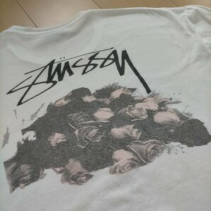 ビッグサイズ 17ss stussy Dead Roses ステューシー ストックロゴ 摘み取られたバラ グラフィックプリント Tシャツ XL の画像5