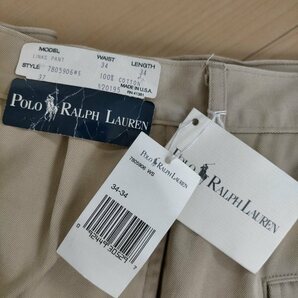 新品 デッドストック 90s ビンテージ USA製 POLO RALPH LAUREN ゴルフタグ ポロラルフローレン 2タック チノパンツ LINKS PANT W34L34の画像4