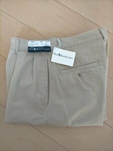 新品 デッドストック 90s ビンテージ USA製 POLO RALPH LAUREN POLO CHINO ポロラルフローレン 2タック チノパンツ CLASSIC PANT W30L34