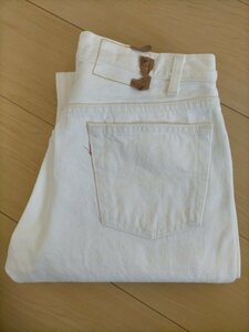 80s USA製 ビンテージ 88年 Levi's501-0651 リーバイス501 ホワイト デニムパンツ W30L34 イレギュラー品 ★90s505517アメカジ古着